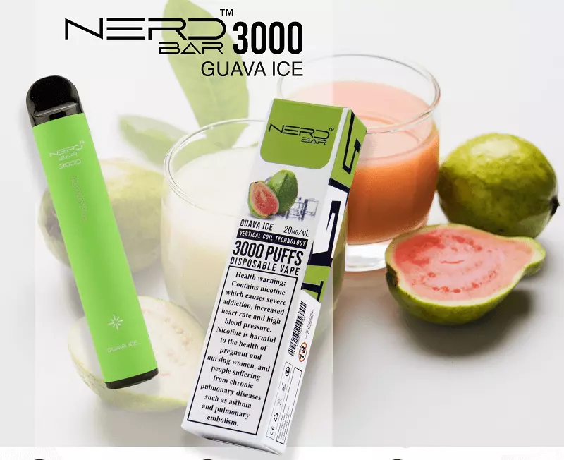 پاد یکبار مصرف نرد گواوا یخ NERD guava ice 3000