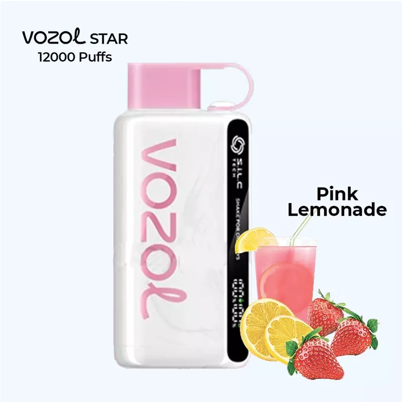 پاد یکبار مصرف ووزول لیموناد توت فرنگی VOZOL PINK LEMONADE 12000