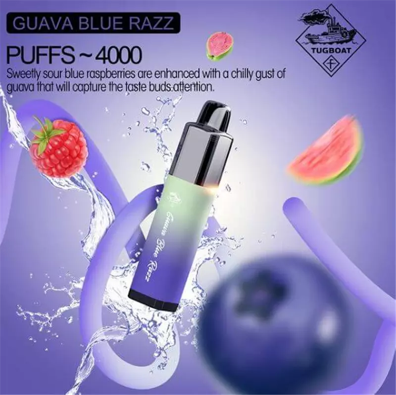 پاد یکبار مصرف توبوت گوآوا بلوبری TUGBOAT guava bluerazz 4000