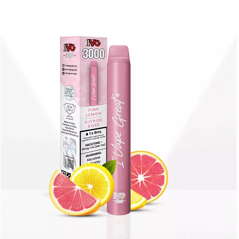 پاد یکبار مصرف ای وی جی لیمو پرتقال تو سرخ IVG pink lemonade3000