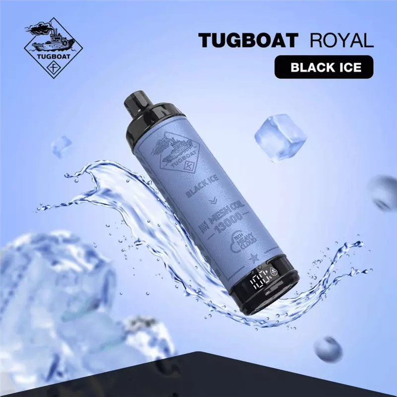 ویپ یکبار مصرف تاگ بوت یخ TUGBOAT ROYAL BLACK ICE 13000