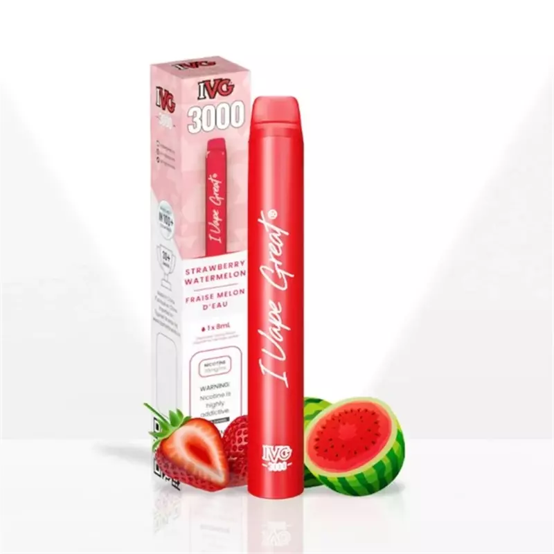 پاد یکبار مصرف ای وی جی توت فرنگی هندوانه IVG strawberry watermelon3000