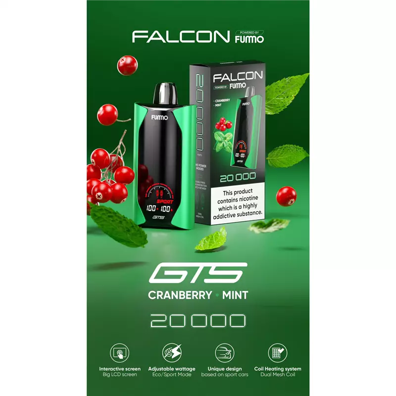 پاد یکبار مصرف فومو انگور وحشی نعنا FUMMO FALCON CRANBERRY MINT 20000