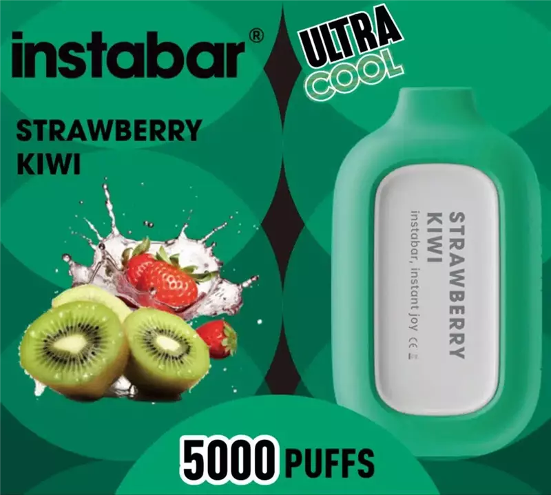 پاد یکبار مصرف اینستابار توت فرنگی کیوی INSTABAR STRAWBERRY KIWI 5000