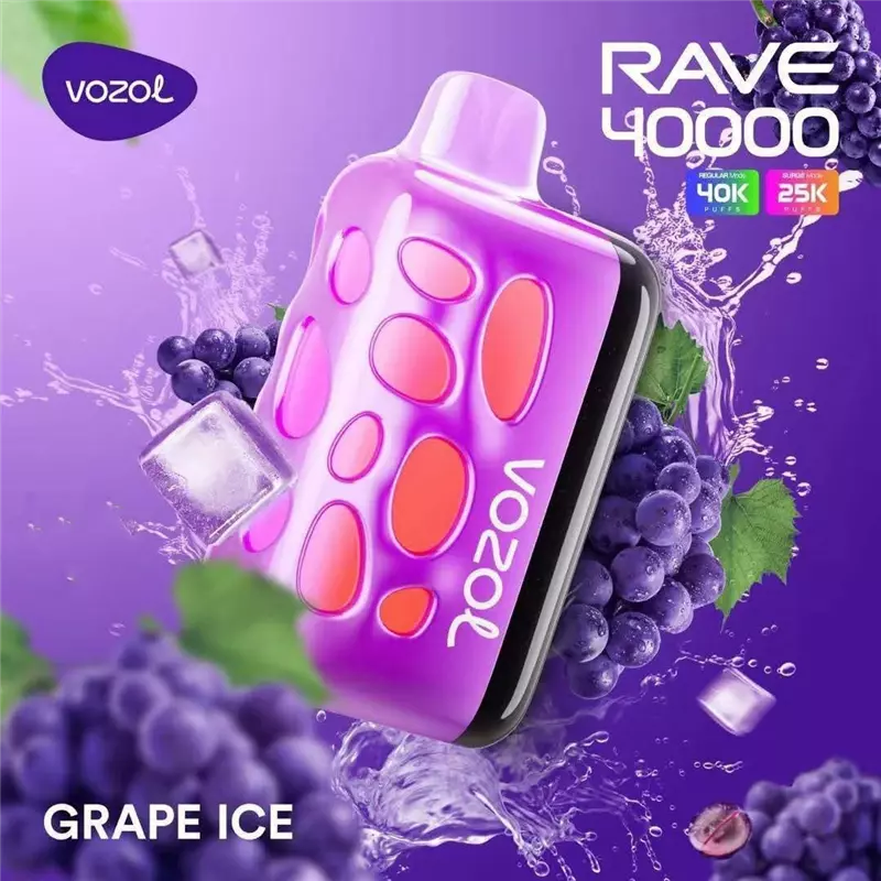 پاد یکبار مصرف ووزول انگور یخ VOZOL GRAPE ICE 40000