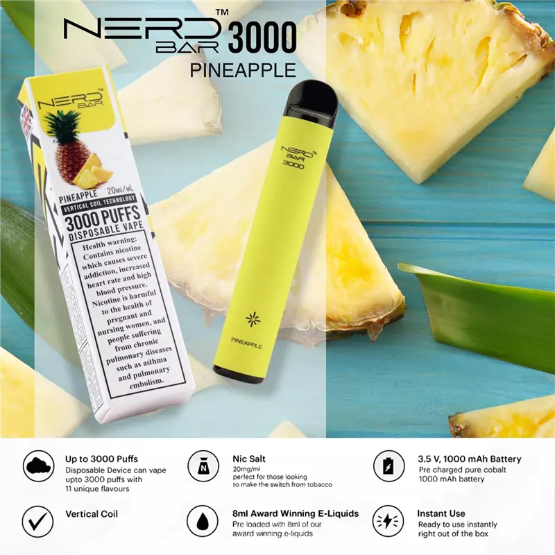 پاد یکبار مصرف نرد اناناس NERD pineapple 3000