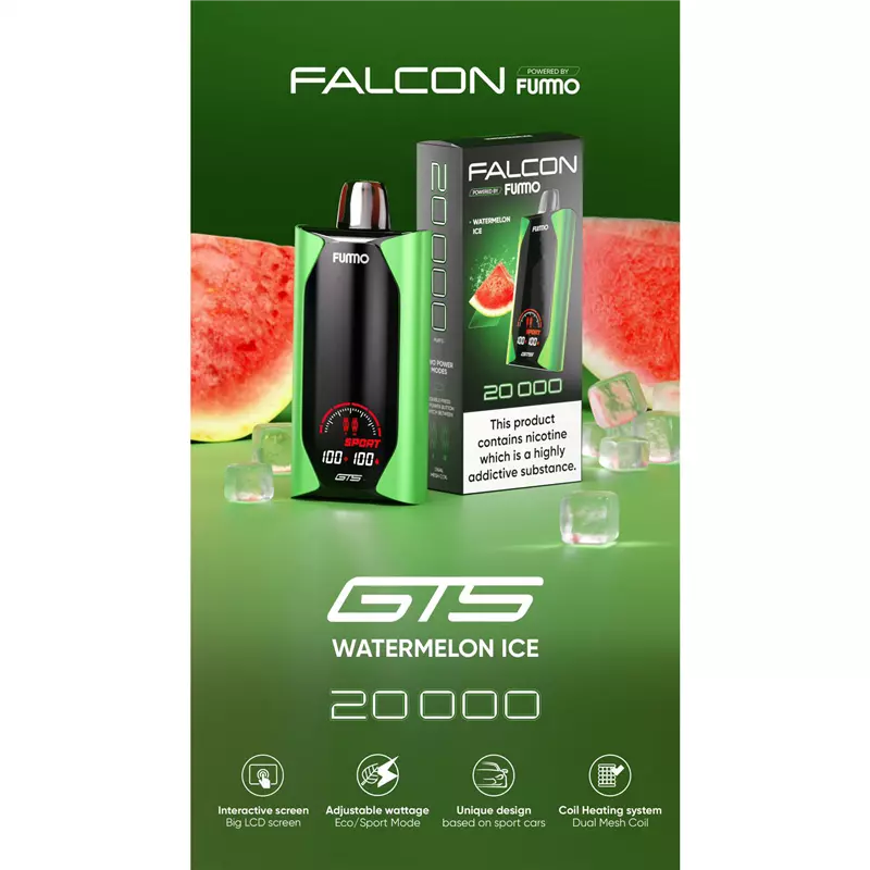 پاد یکبار مصرف فومو هندوانه یخ FUMMO FALCON WATERMELON ICE 20000