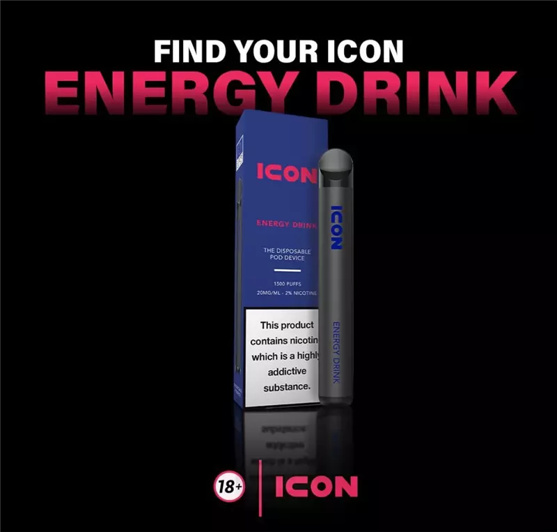 پاد یکبار مصرف آیکون انرژی زا  ICON ENERGY DRINK 1500