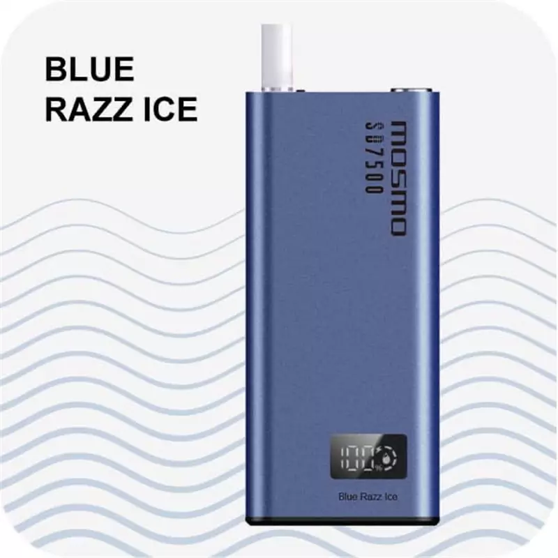 پاد یکبار مصرف موسمو بلورز یخ MOSMO BLUE RAZZ ICE 7500