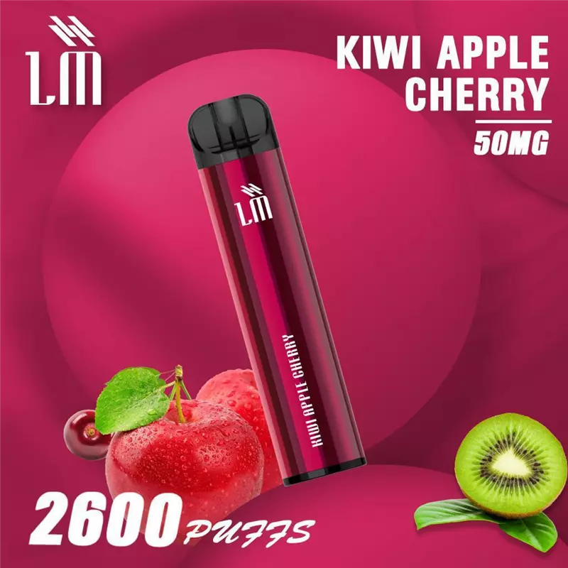 پاد یکبار مصرف ال ام کیوی سیب البالو LM KIWI APPLE CHERRY 2600