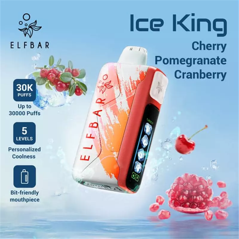 پاد یکبار مصرف الفبار البالو انار کرن بری 30000 ElFBAR CHERRY POMEGRANATE CRANBERRY