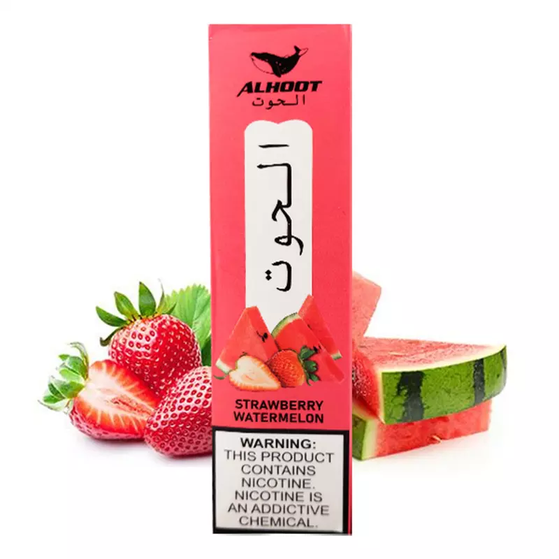 پاد یکبار مصرف الحوت توت فرنگی هندوانه ALHOOT STRAWBERRY WATERMELON 2500