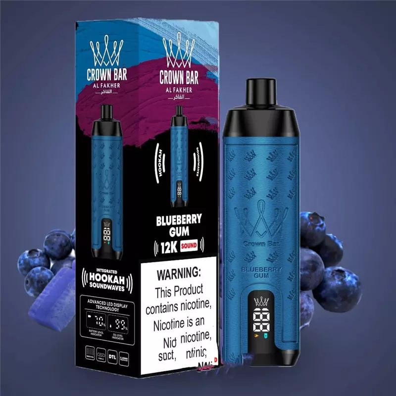 ویپ یکبار مصرف الفاخر صدا دار بلوبری ادامس 12000 ALFAKHER SOUND BLUEBERRY GUM